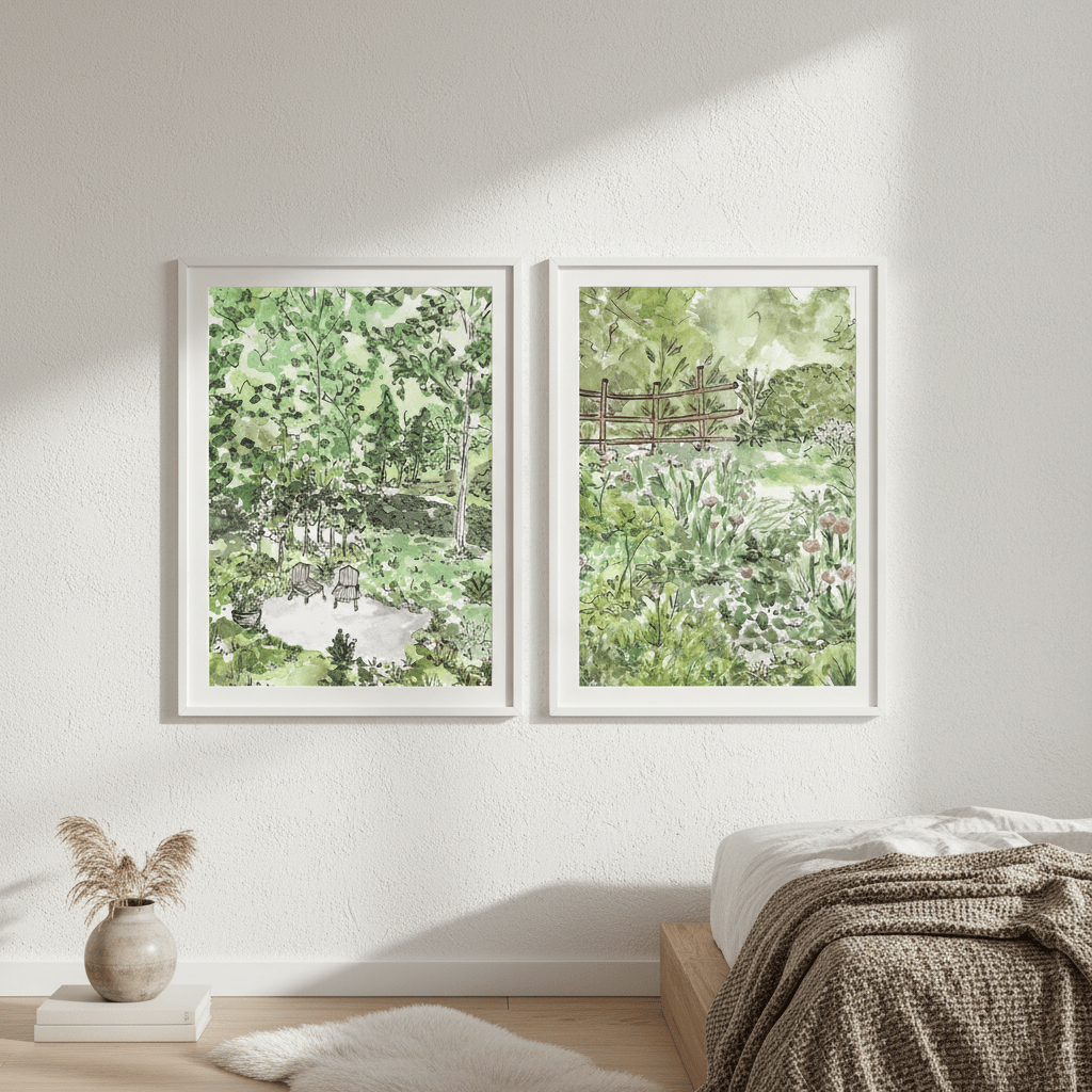 A Garden for Two Set of 2 by Josephine Wianto wall - art - picture - poster