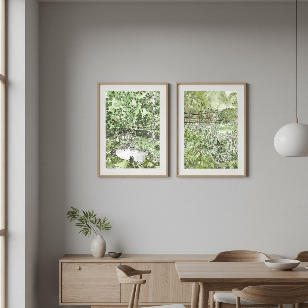 A Garden for Two Set of 2 by Josephine Wianto wall - art - picture - poster