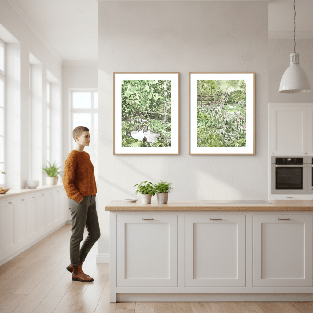 A Garden for Two Set of 2 by Josephine Wianto wall - art - picture - poster