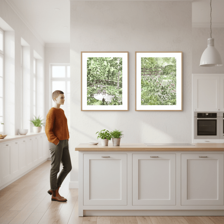 A Garden for Two Set of 2 by Josephine Wianto wall - art - picture - poster