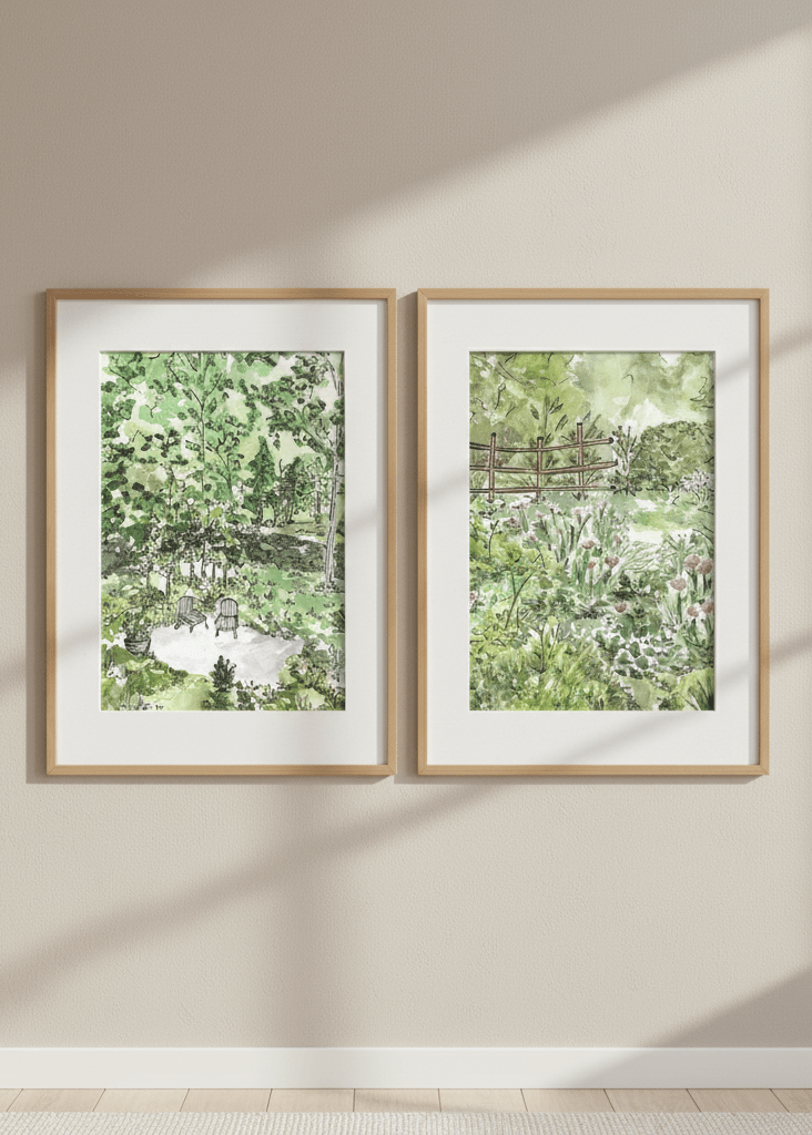 A Garden for Two Set of 2 by Josephine Wianto wall - art - picture - poster