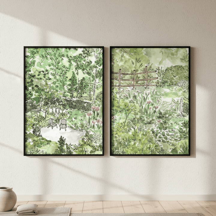 A Garden for Two Set of 2 by Josephine Wianto wall - art - picture - poster