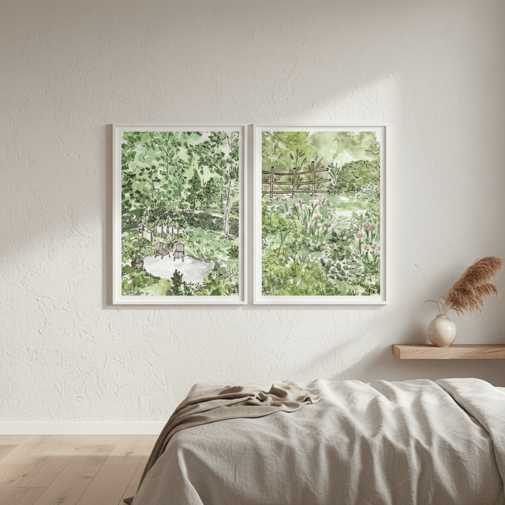 A Garden for Two Set of 2 by Josephine Wianto wall - art - picture - poster