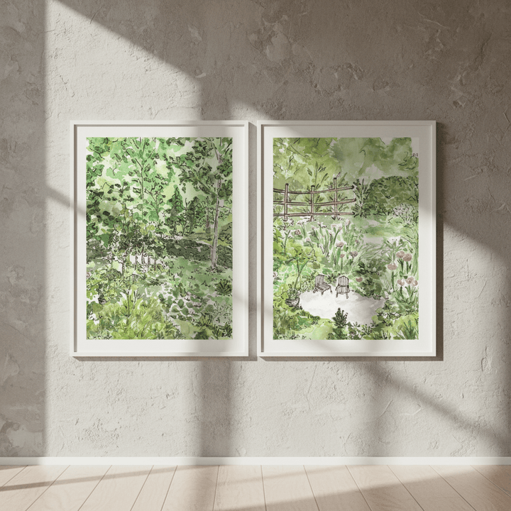 A Garden for Two Set of 2 by Josephine Wianto wall - art - picture - poster