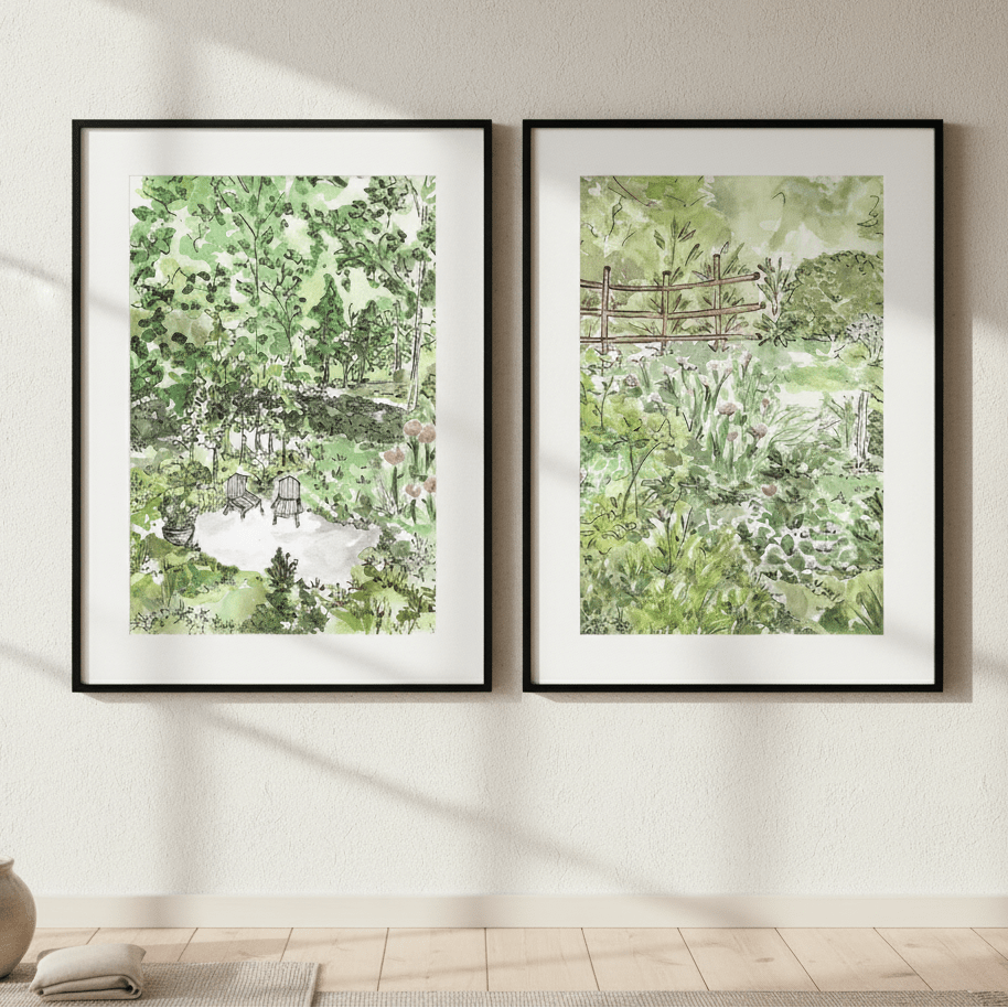 A Garden for Two Set of 2 by Josephine Wianto wall - art - picture - poster