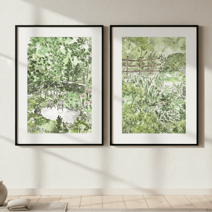 A Garden for Two Set of 2 by Josephine Wianto wall - art - picture - poster