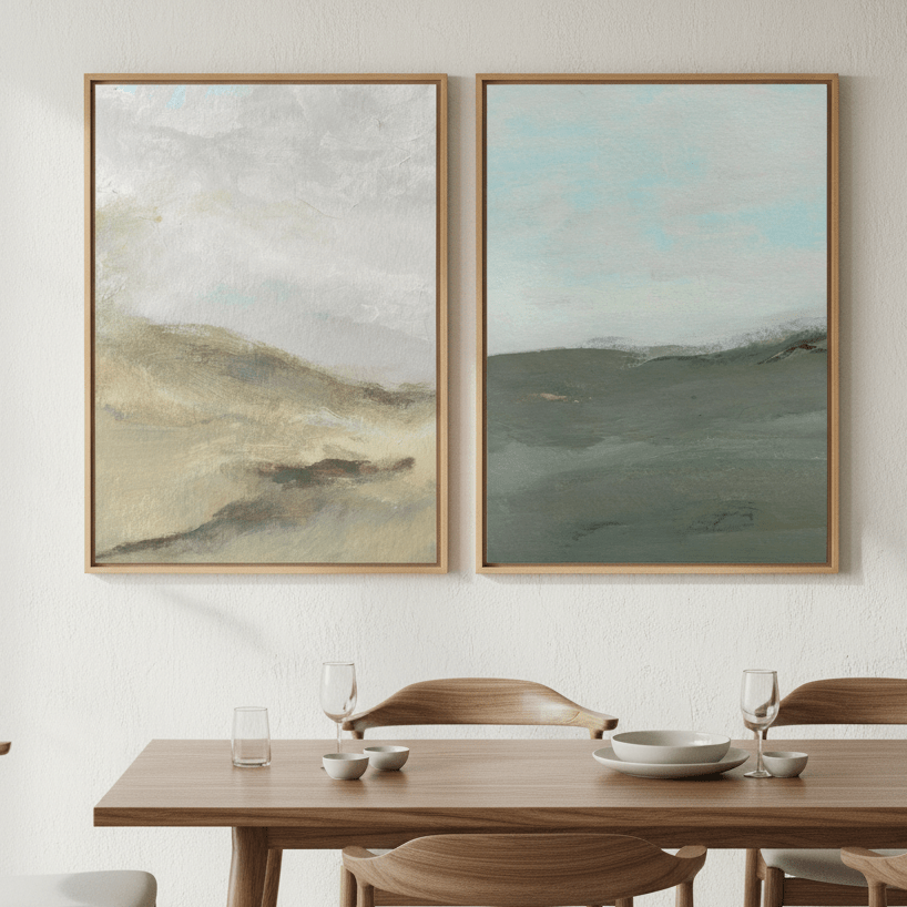 A Gust of Green Wind Pair by Josephine Wianto wall - art - picture - poster