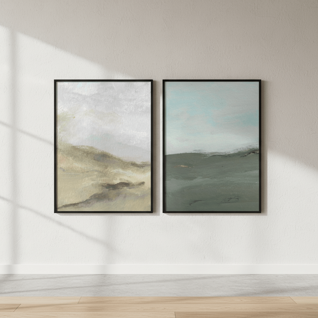 A Gust of Green Wind Pair by Josephine Wianto wall - art - picture - poster