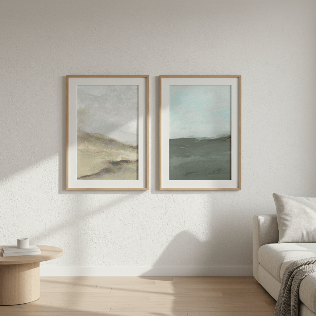A Gust of Green Wind Pair by Josephine Wianto wall - art - picture - poster