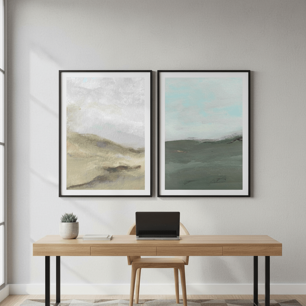 A Gust of Green Wind Pair by Josephine Wianto wall - art - picture - poster
