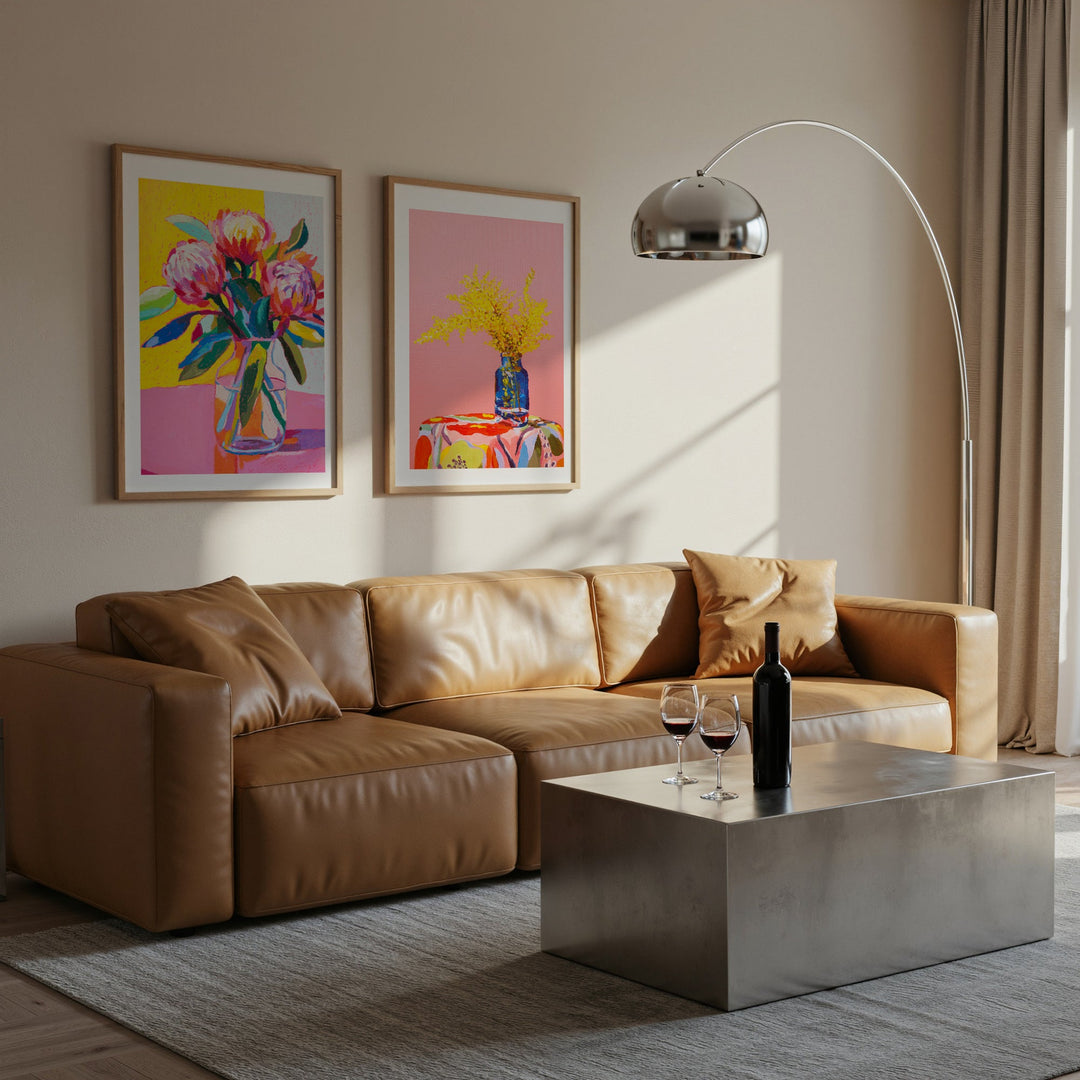 A Playful Floral Pair by Julia Ockert wall - art - picture - poster