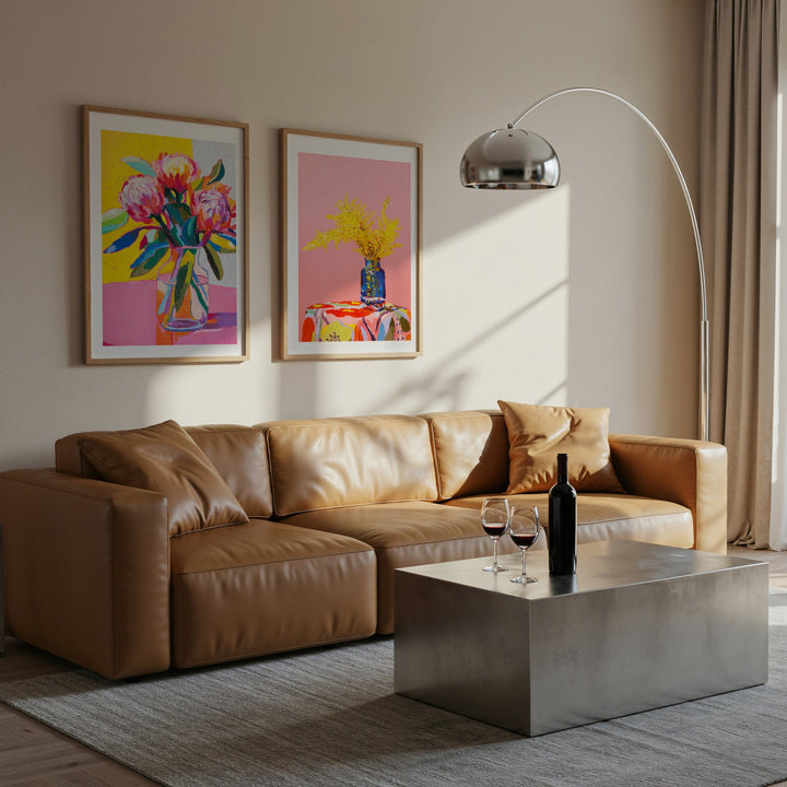 A Playful Floral Pair by Julia Ockert wall - art - picture - poster