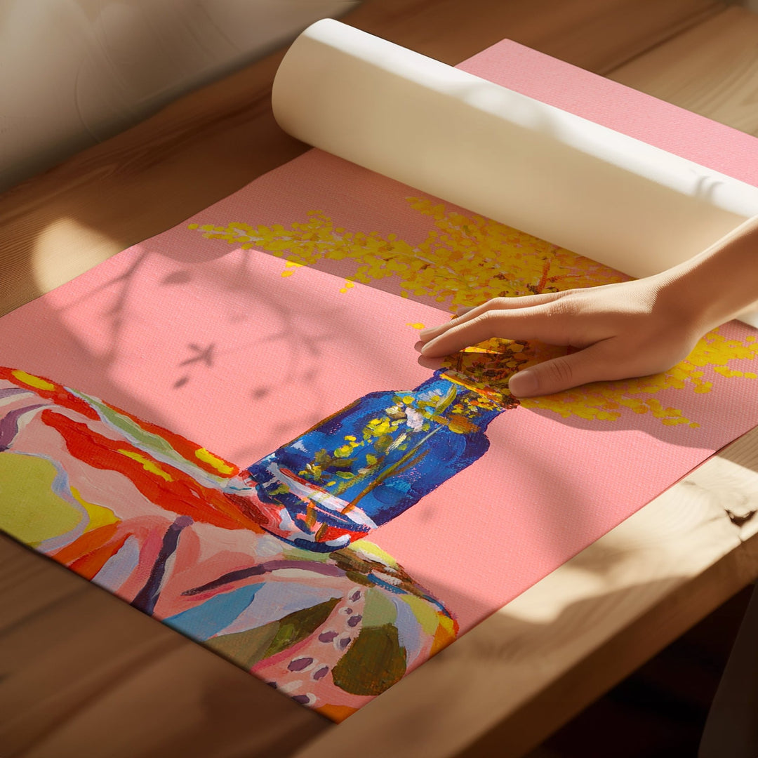 A Playful Floral Pair by Julia Ockert wall - art - picture - poster