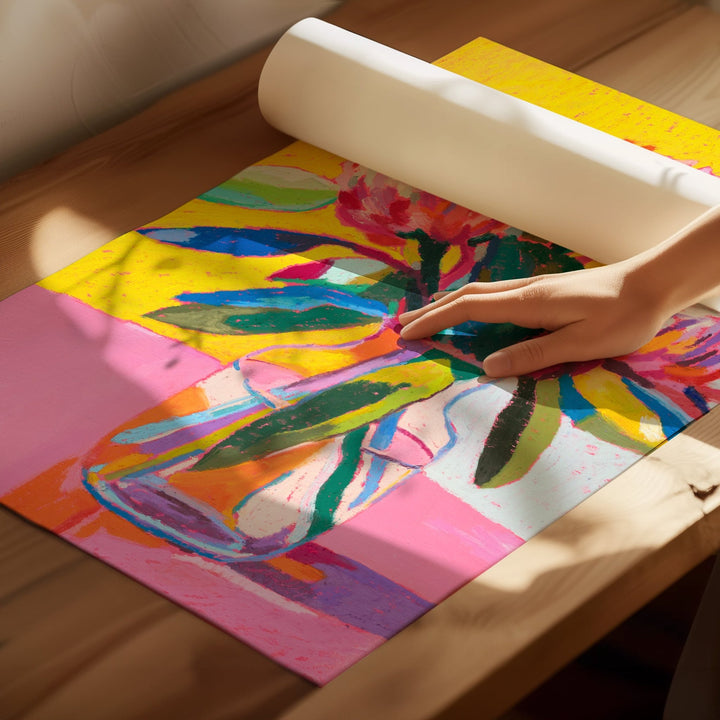 A Playful Floral Pair by Julia Ockert wall - art - picture - poster