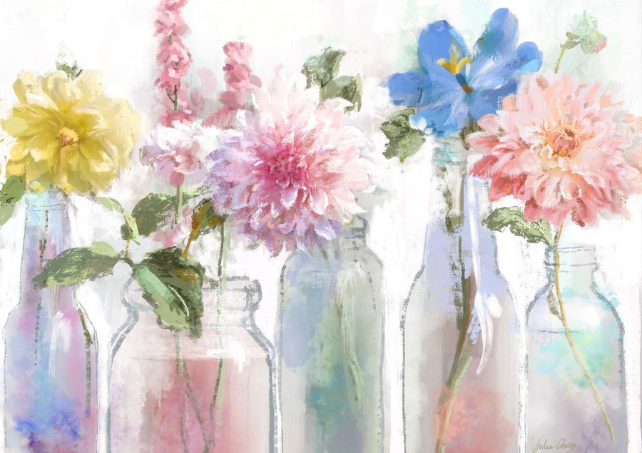 A Row of Colorful Floral by Julia Cheney
