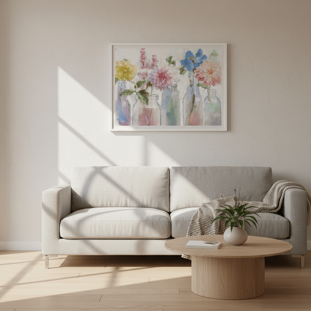 A Row of Colorful Floral by Julia Cheney wall - art - picture - poster