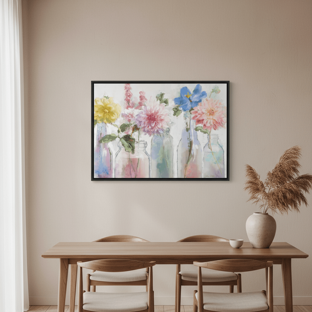 A Row of Colorful Floral by Julia Cheney wall - art - picture - poster
