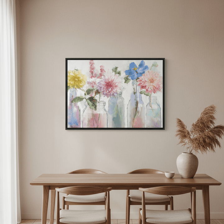 A Row of Colorful Floral by Julia Cheney wall - art - picture - poster