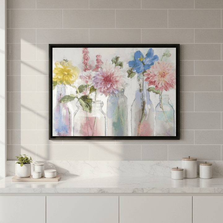 A Row of Colorful Floral by Julia Cheney wall - art - picture - poster