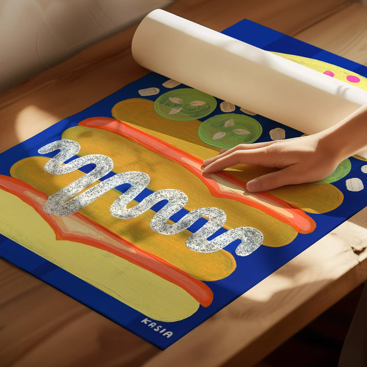 A Tall Summer Splash Tale Burgers Set of 3 by Kasia Sykus wall - art - picture - poster