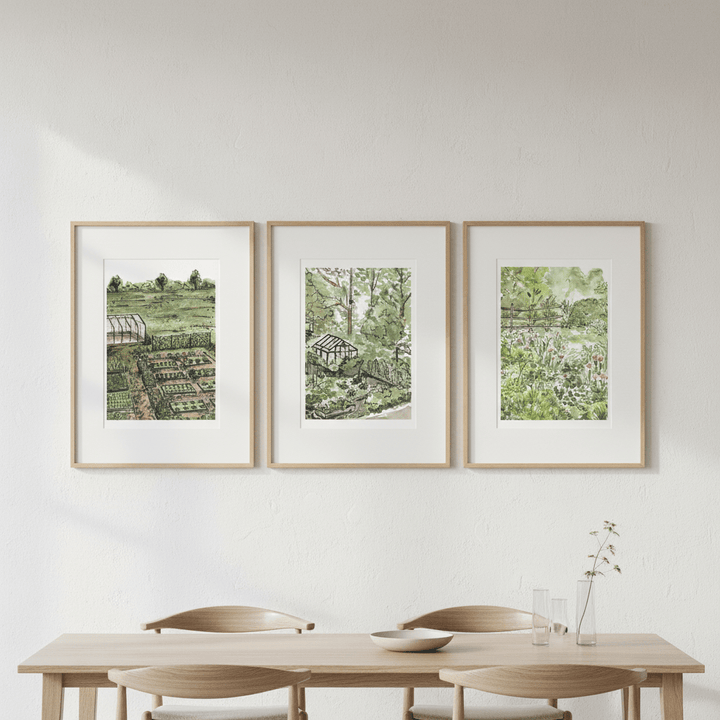 A Trio of Gardens by Josephine Wianto wall - art - picture - poster