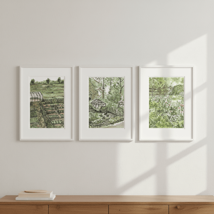 A Trio of Gardens by Josephine Wianto wall - art - picture - poster