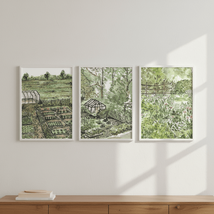A Trio of Gardens by Josephine Wianto wall - art - picture - poster