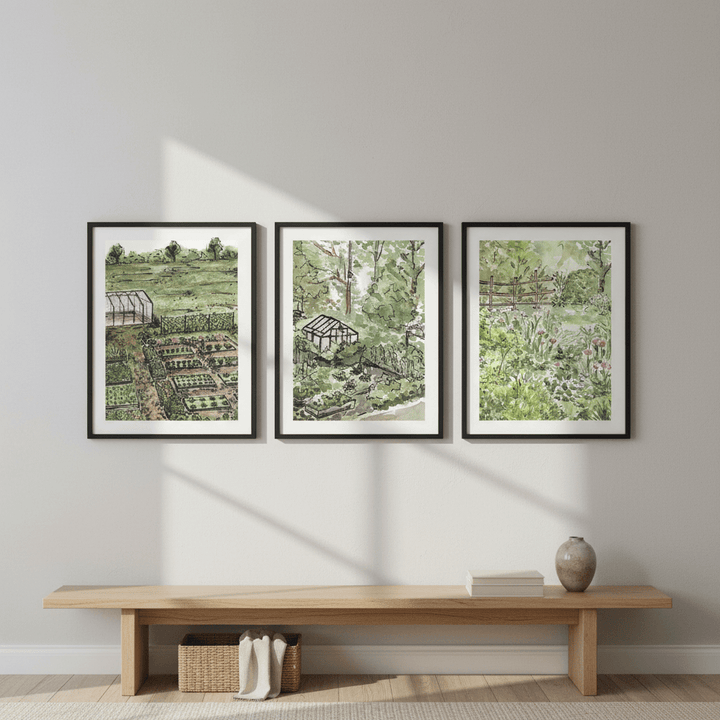 A Trio of Gardens by Josephine Wianto wall - art - picture - poster