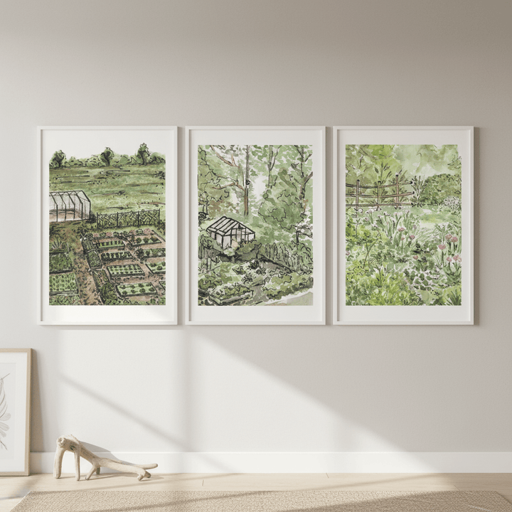 A Trio of Gardens by Josephine Wianto wall - art - picture - poster