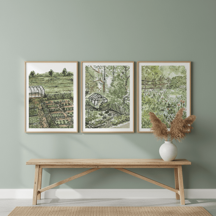 A Trio of Gardens by Josephine Wianto wall - art - picture - poster