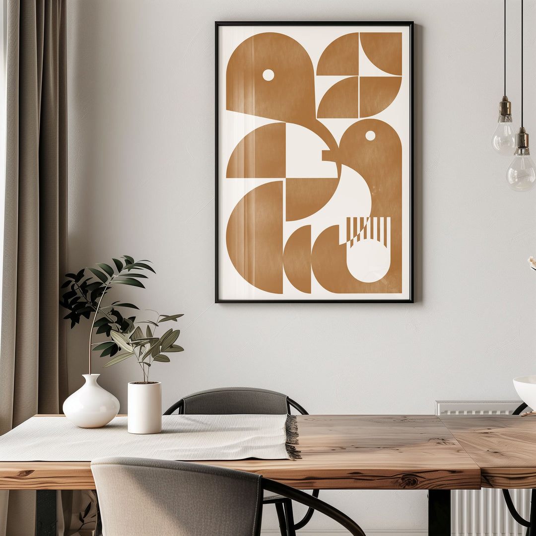 Abstract Beige Modern Bird Art by Maison Bootsy - Style My Wall