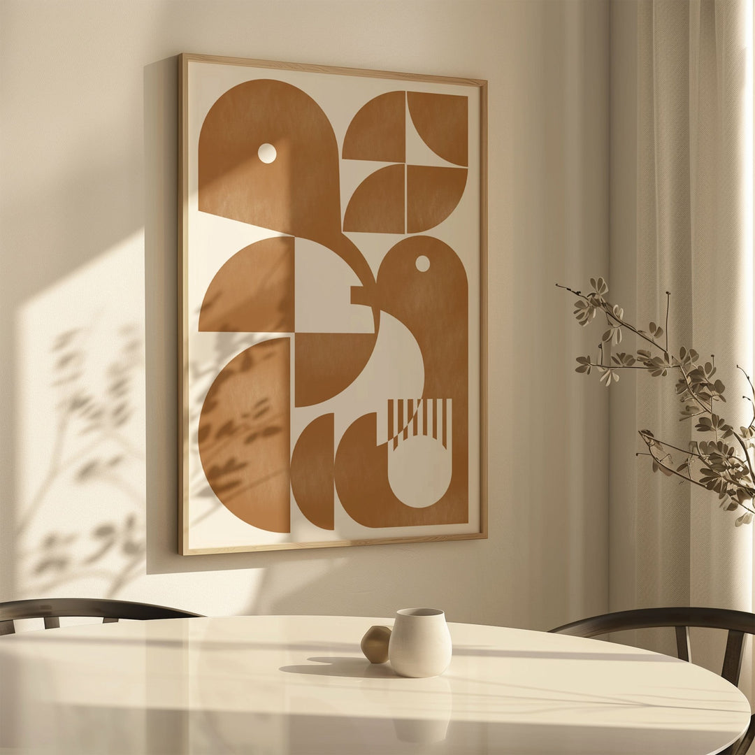 Abstract Beige Modern Bird Art by Maison Bootsy - Style My Wall