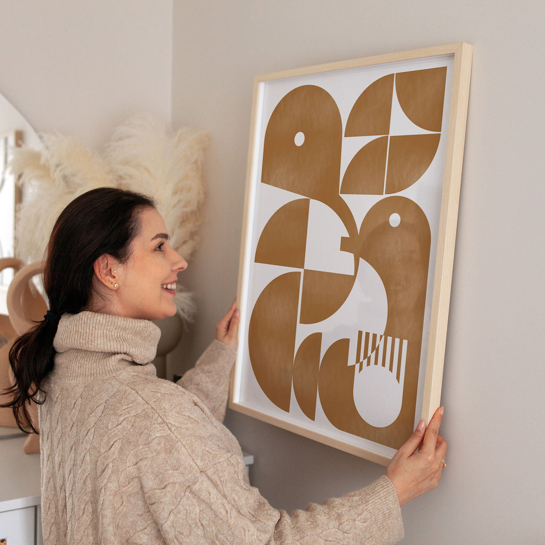 Abstract Beige Modern Bird Art by Maison Bootsy - Style My Wall