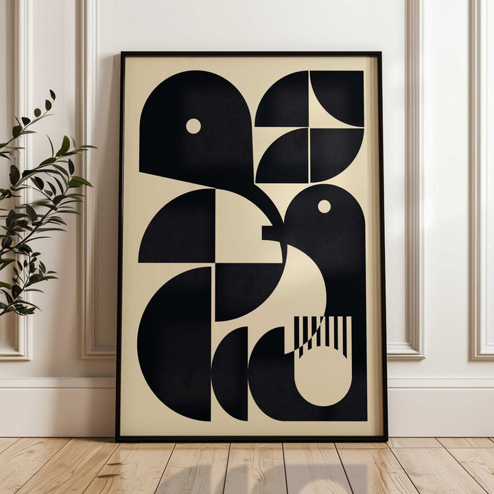 Abstract Black Modern Bird Art by Maison Bootsy - Style My Wall