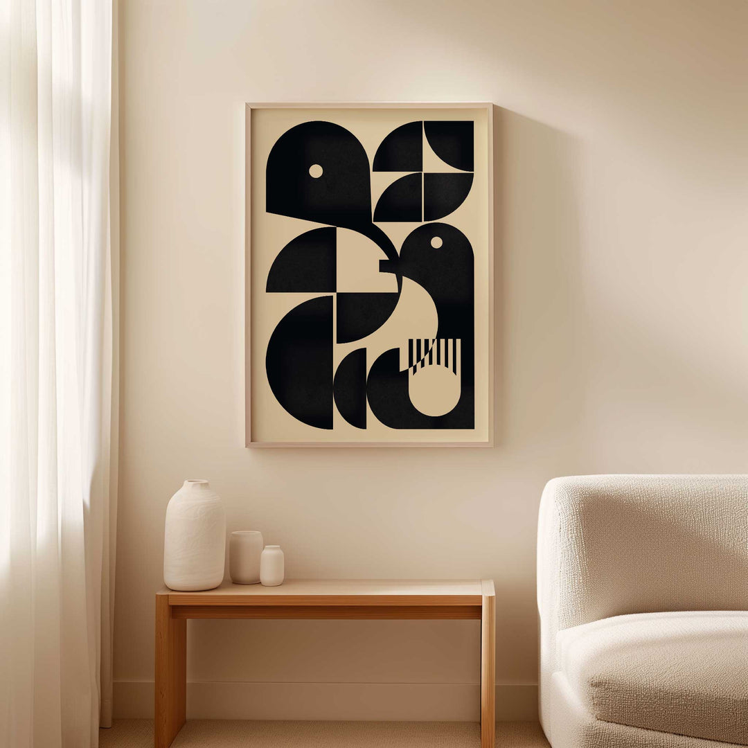 Abstract Black Modern Bird Art by Maison Bootsy - Style My Wall