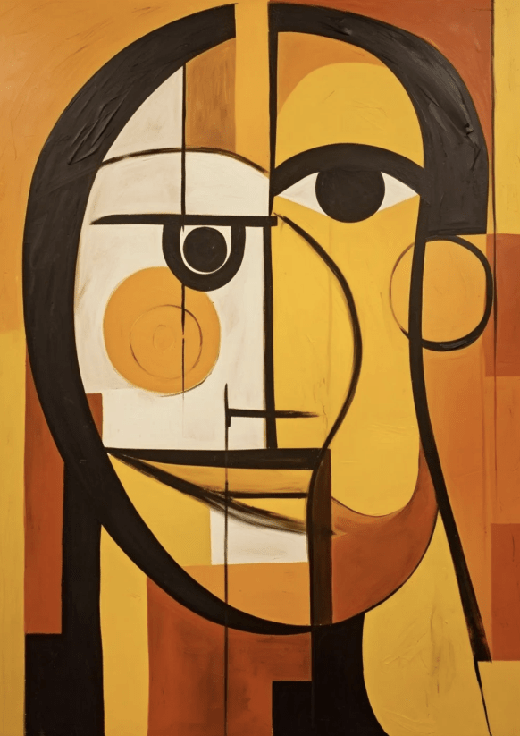 Abstract Double-Face Portrait