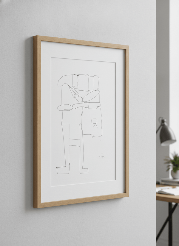 Abstract Figure in Contour Lines By DONUT Studios