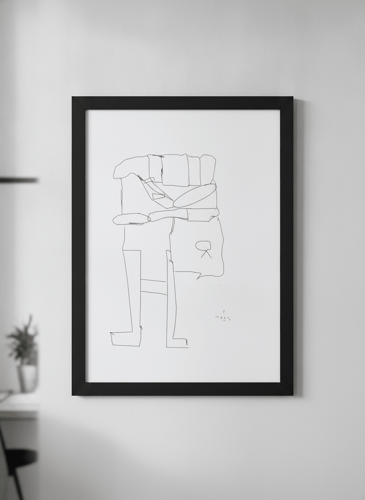 Contemporary wall art featured in a bright modern office workspace