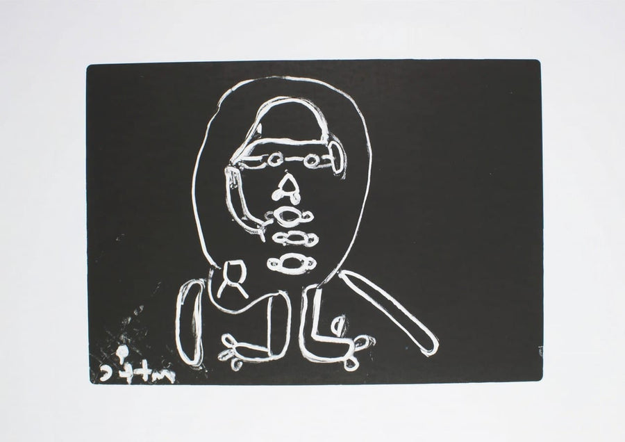 Abstract Figure in White Ink By DONUT Studios