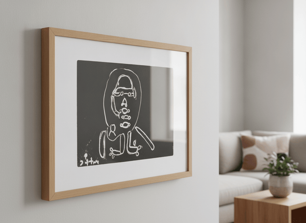 Abstract Figure in White Ink By DONUT Studios