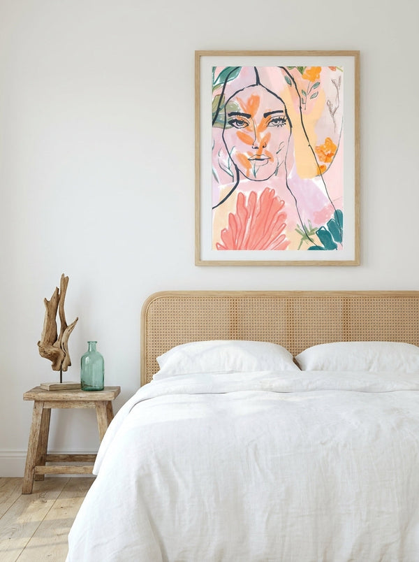 Abstract Floral Woman By Beate Tubach | Art & Canvas Print