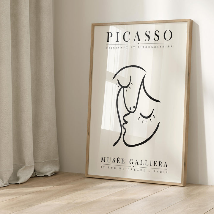 Abstract Girl Face Kiss Wall Art by Pablo Picasso - Style My Wall