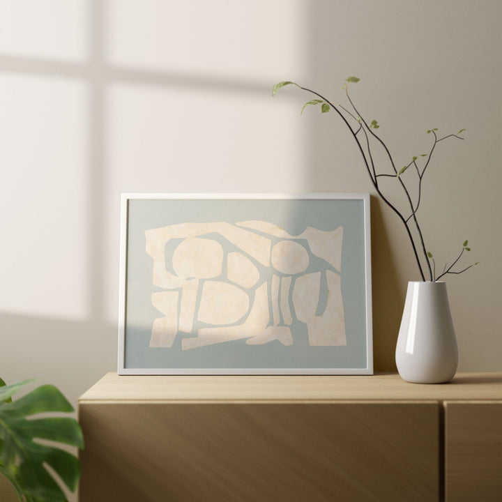 Abstract Light Blue Landscape Art by Maison Bootsy - Style My Wall