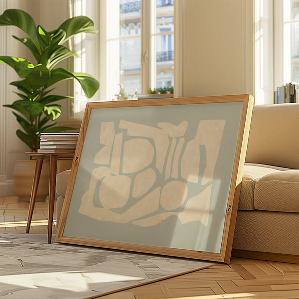 Abstract Light Blue Landscape Art by Maison Bootsy