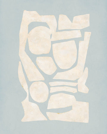 Abstract Light Blue Portrait Art by Maison Bootsy - Style My Wall,frame