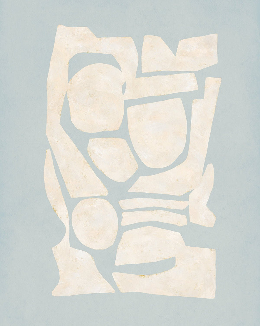 Abstract Light Blue Portrait Art by Maison Bootsy