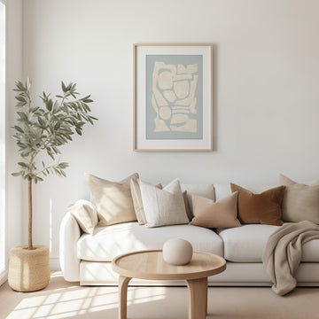 Abstract Light Blue Portrait Art by Maison Bootsy - Style My Wall