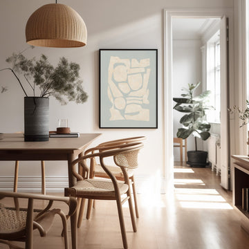 Abstract Light Blue Portrait Art by Maison Bootsy - Style My Wall