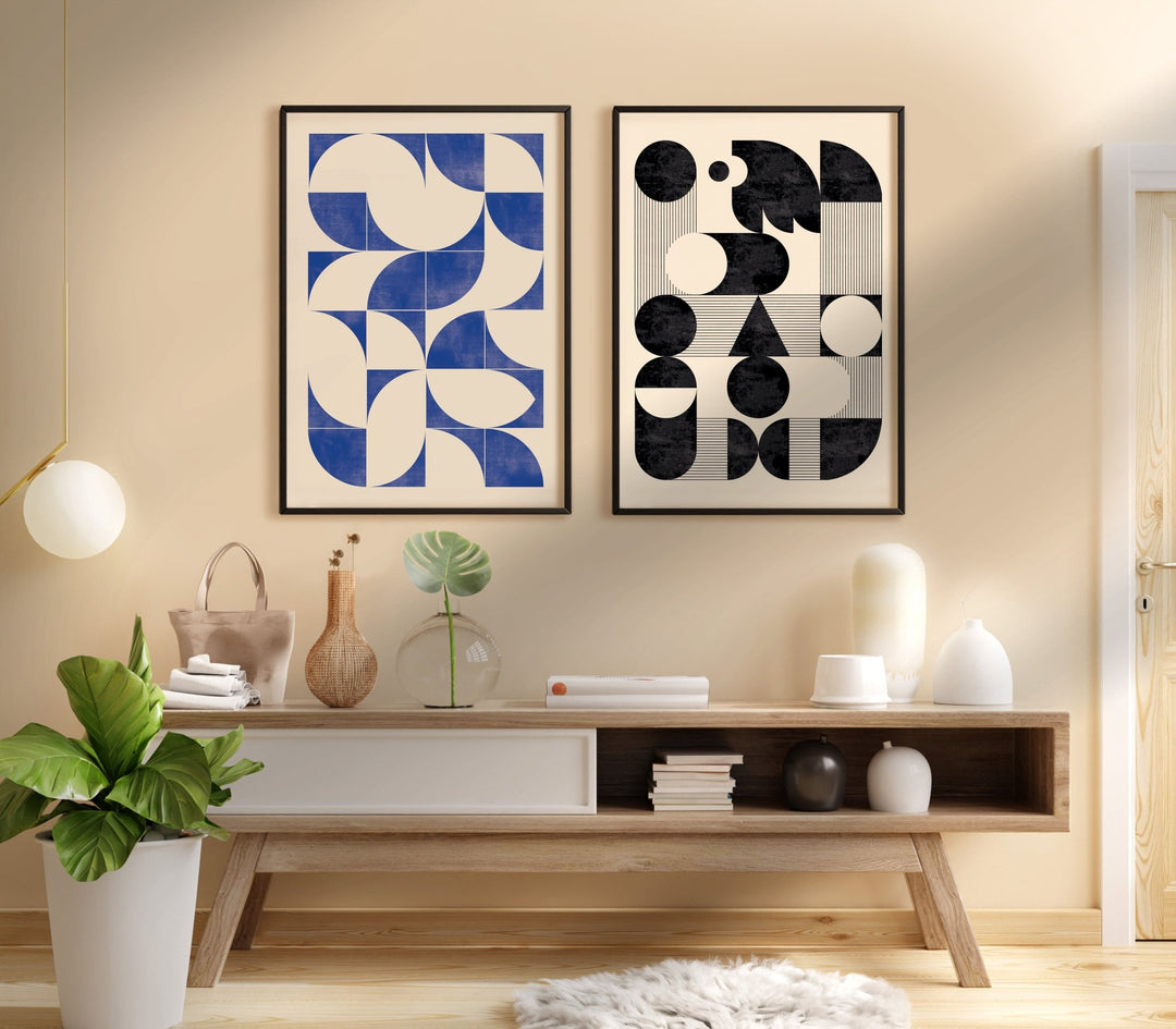 Abstract Maze Pair by Maison Bootsy - Style My Wall