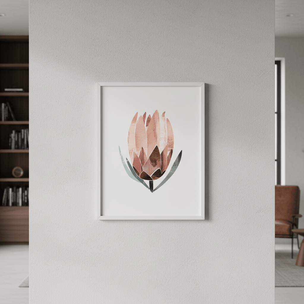 Abstract Protea by Deer Muskeeter wall - art - picture - poster